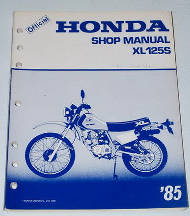 1985 Honda XL125S Factory Dealer Shop Service Manual