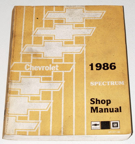 1986 Chevrolet Spectrum Factory Service Manual