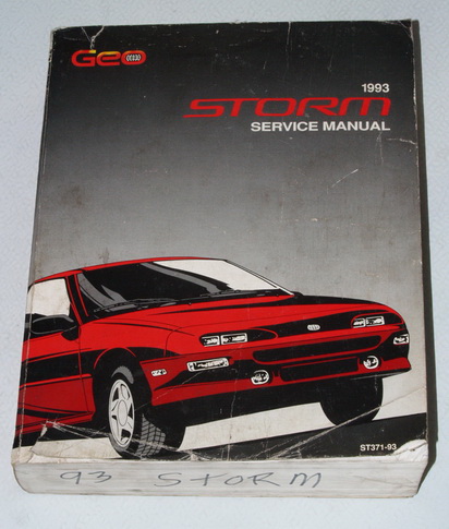 1993 Chevrolet Geo Storm Factory Service Manual