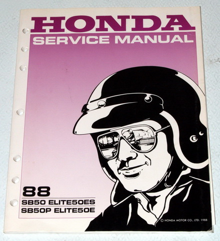 1988 Honda SB50 Elite 50 Scooter Factory Service Manual