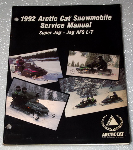 1992 Arctic Cat Super Jag & Jag AFS Long Track Snowmobile Factory Dealer Shop Service Manual