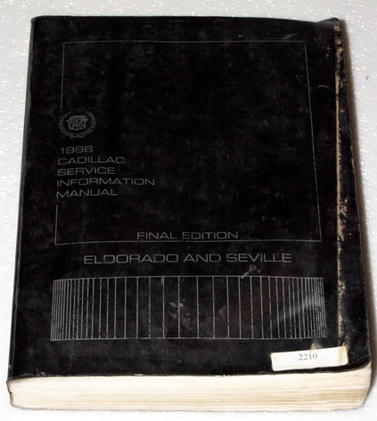 1986 Cadillac Eldorado & Seville Factory Service Manual