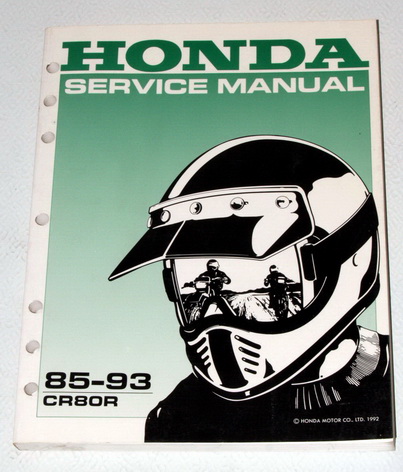 1985 1993 HONDA CR80R CR80 Shop Service Manual 86 1987 1988 1989 1990