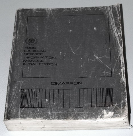 1986 Cadillac Cimarron Factory Shop Manual