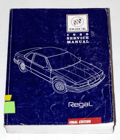 1988 Buick Regal Factory Dealer Shop Service Manual