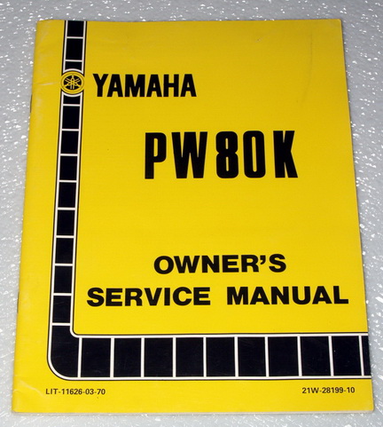 1983 Yamaha Y-Zinger 80 PW80 Original Factory Owner's Service Manual