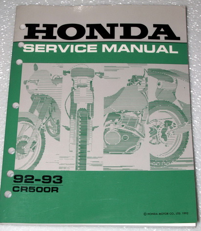 1992 1993 Honda CR500R Factory Service Manual