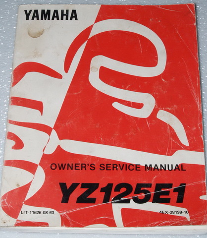 1993 Yamaha YZ125 YZ125E1 Original Owner's Service Manual