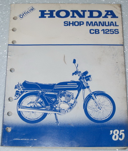 1985 Honda CB125S Factory Dealer Shop Service Manual