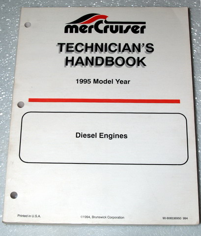 1995 Mercruiser Diesel Engines | Technician's Handbook Service Manual
