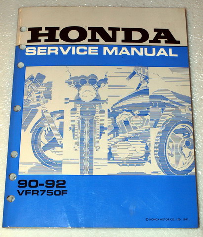 1990 1991 1992 Honda VFR750F Factory Service Manual