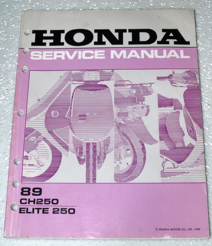 1989 HONDA ELITE 250 SCOOTER CH250 Factory Service Manual