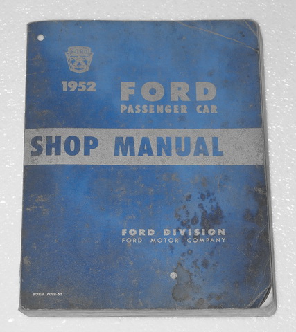 1952 Ford Car Factory Shop Manual