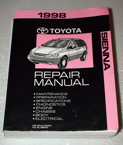 1998 Toyota Sienna Mini-Van Factory Service Repair Manual