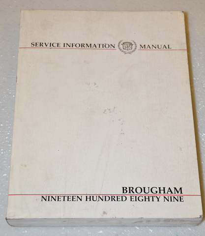 1989 Cadillac Brougham Factory Service Manual