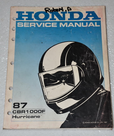 1987 Honda CBR1000F Hurricane Factory Service Manual