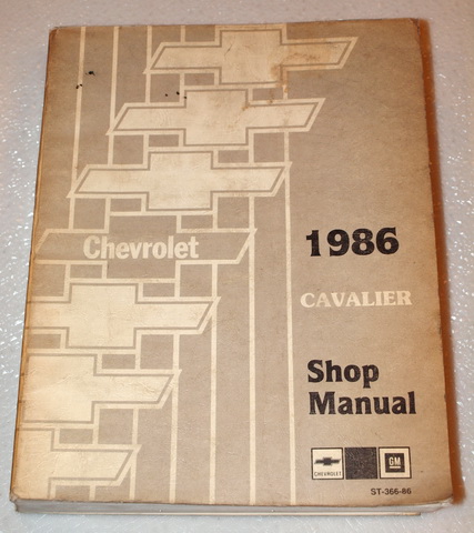 1986 Chevrolet Cavalier Factory Dealer Shop Service Manual