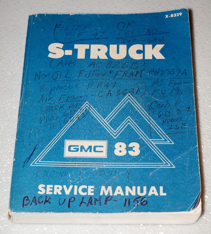 1983 GMC S Truck S-15 Blazer Factory Service Manual