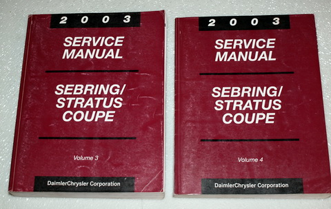 2003 Chrysler Sebring Coupe / Dodge Stratus Coupe Factory Service Manuals