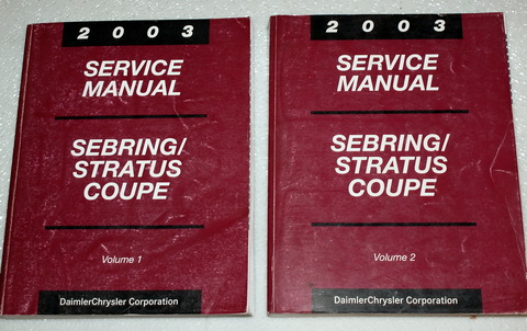2003 Chrysler Sebring Coupe / Dodge Stratus Coupe Factory Service Manuals