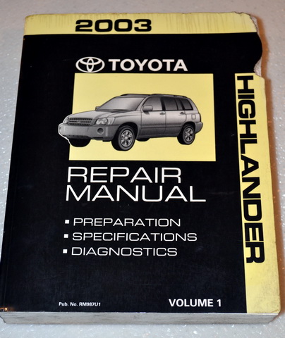 2003 Toyota Highlander Factory Service Repair Manual