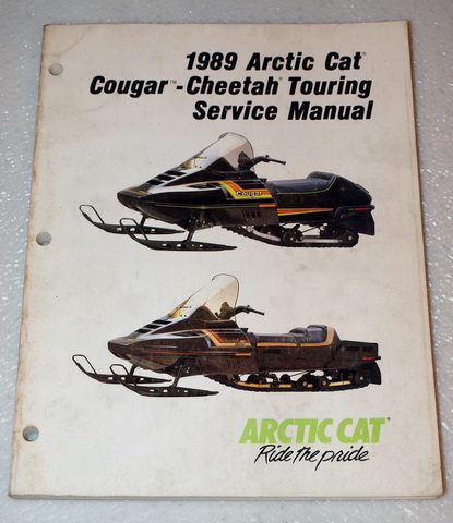 1989 Arctic Cat Cougar, Cheetah Touring Snowmobile Factory Service Manual