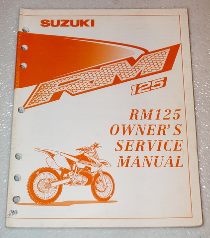 1998 Suzuki RM125 W Factory Owner's Service Manual