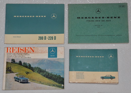 Mercedes Benz 200D & 220D | Owner's Manual, Parts Booklet & More