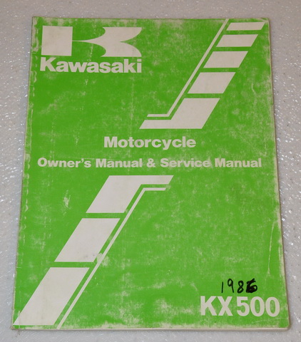 1986 Kawasaki KX500-B2 Owner's Service Manual