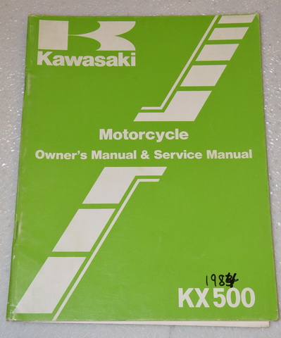 1984 Kawasaki KX500-A2 Owner's Service Manual