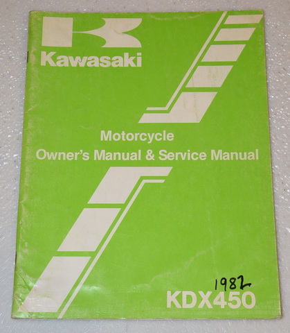 1982 Kawasaki KDX450-A1 Owner's Service Manual