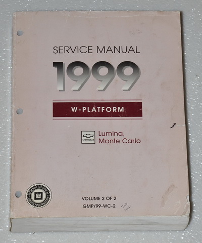 1999 Chevrolet Lumina & Monte Carlo Factory Service Manual - Volume 2