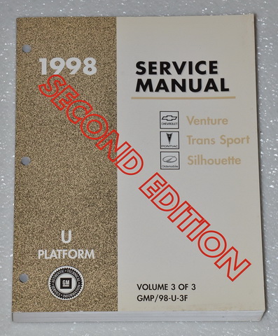 1998 Chevrolet Venture, Pontiac Trans Sport, Oldsmobile Silhouette Factory Service Manuals
