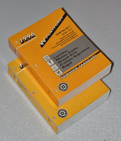 1996 Chevrolet Lumina and Monte Carlo, Pontiac Grand Prix, Oldsmobile Cutlass Supreme, Buick Regal Factory Service Manuals