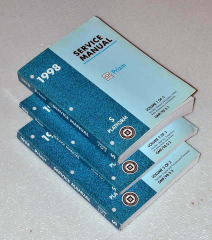 1998 Chevrolet (Geo) Prizm Factory Service Manuals
