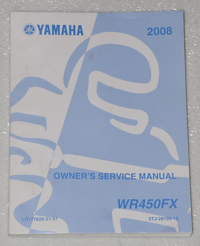 2008 Yamaha WR450F WR450FX Owner's Service Manual