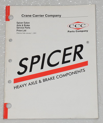 Spicer Eaton Axle & Brake Service Parts Price List