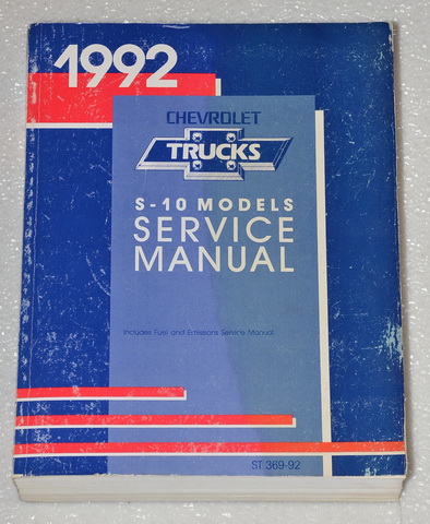 1991 Chevrolet S-10 Pickup Truck Blazer Factory Service Manual