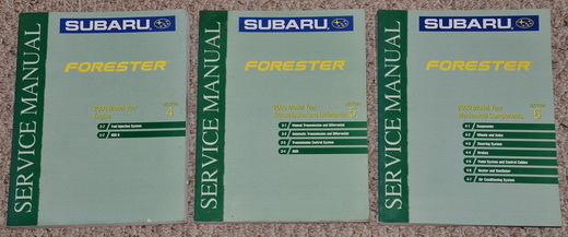 2000 Subaru Forester Factory Service Manuals