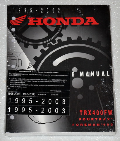 1995-2003 Honda FourTrax Foreman TRX400FW Factory Service Manual