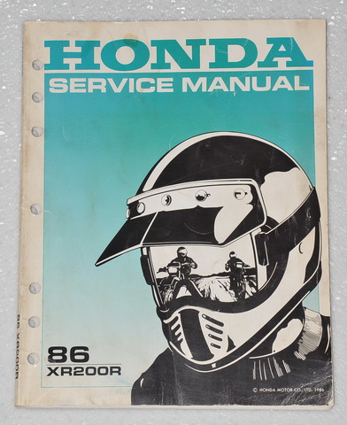 1986 Honda XR200R Factory Service Manual