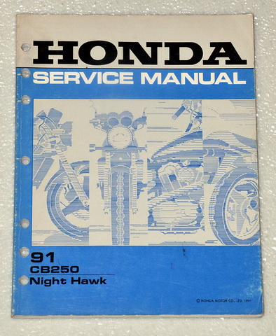 1991 Honda CB250 Nighthawk Factory Service Manual