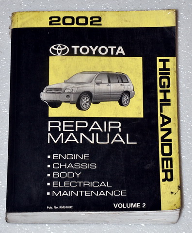 2002 Toyota Highlander Factory Repair Manual - Volume Two