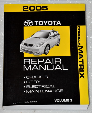 2005 Toyota Matrix Factory Repair Manuals