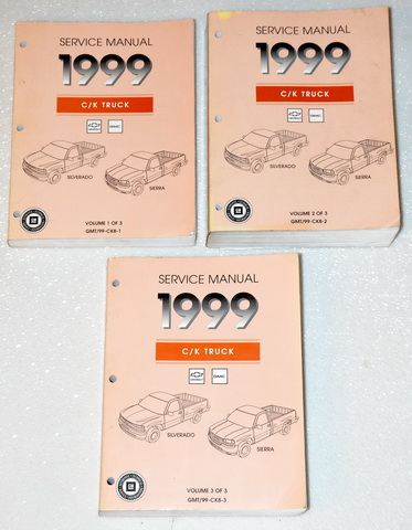 1999 GMC Sierra Chevrolet Silverado Factory Dealer Shop Service Manuals