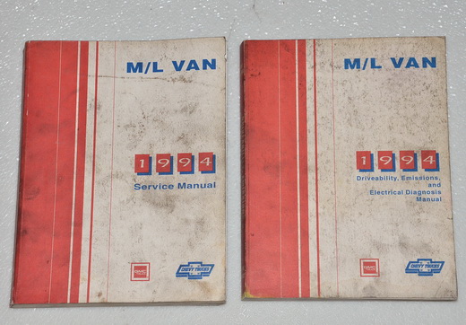 1994 GMC Chevrolet G Van Service Manuals (Chevy Van Vandura, Sportvan, Magnavan, 2 Volume Set) General Motors Corporation