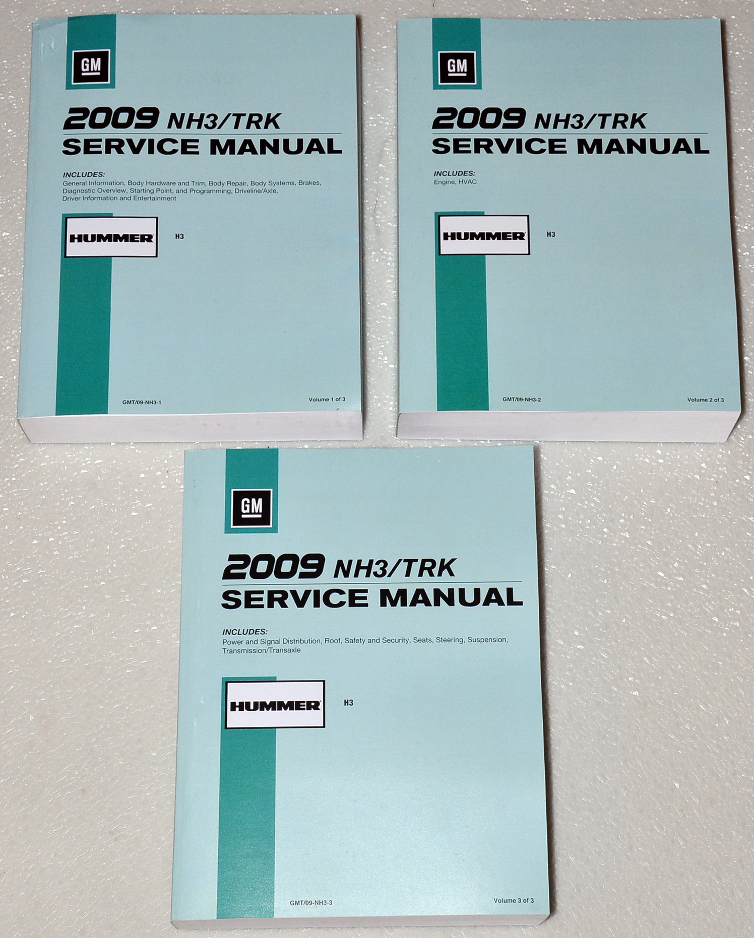 2009 Hummer H3 Factory Service Manuals