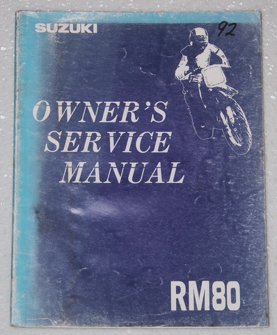 1993 Suzuki RM80 Original Owner's Service Manual