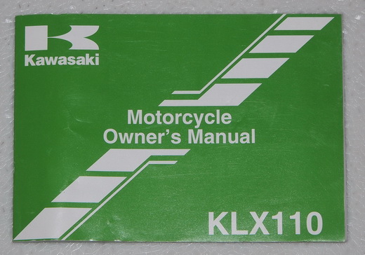 2007 Kawasaki KLX110 Original Owners Manual