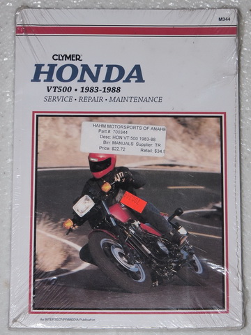Honda vt500 manual pdf #6